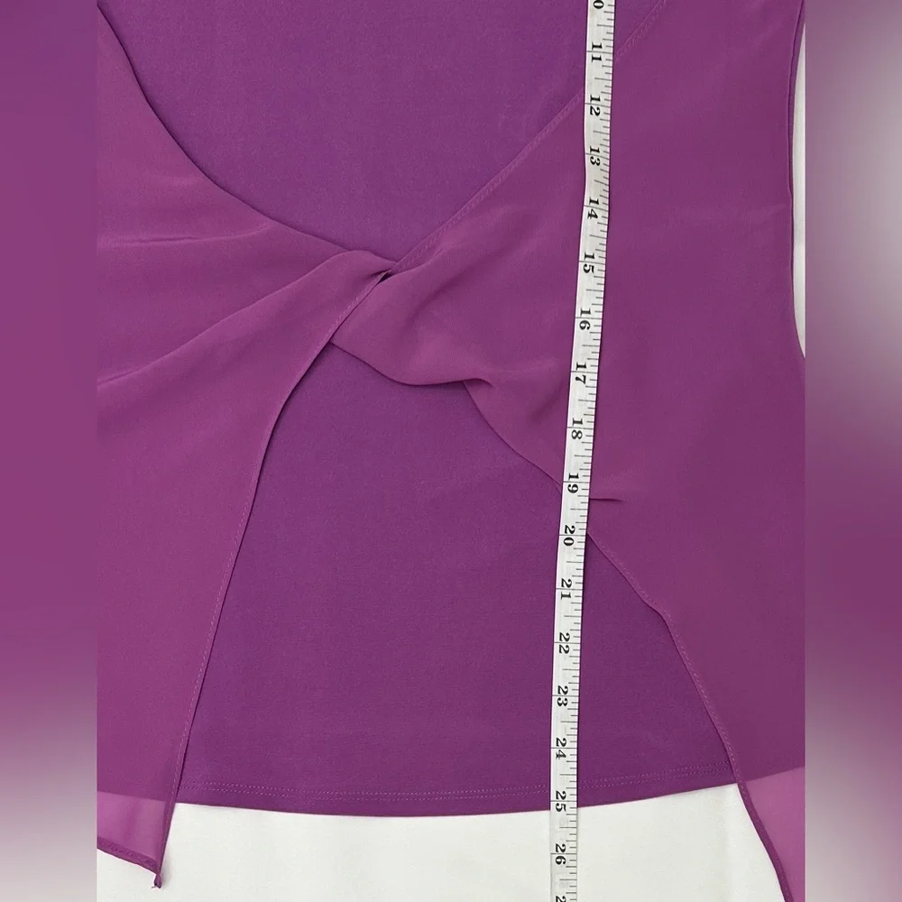 Joseph Ribkoff Magenta Twist Front Tank Top - Picture 4 of 7